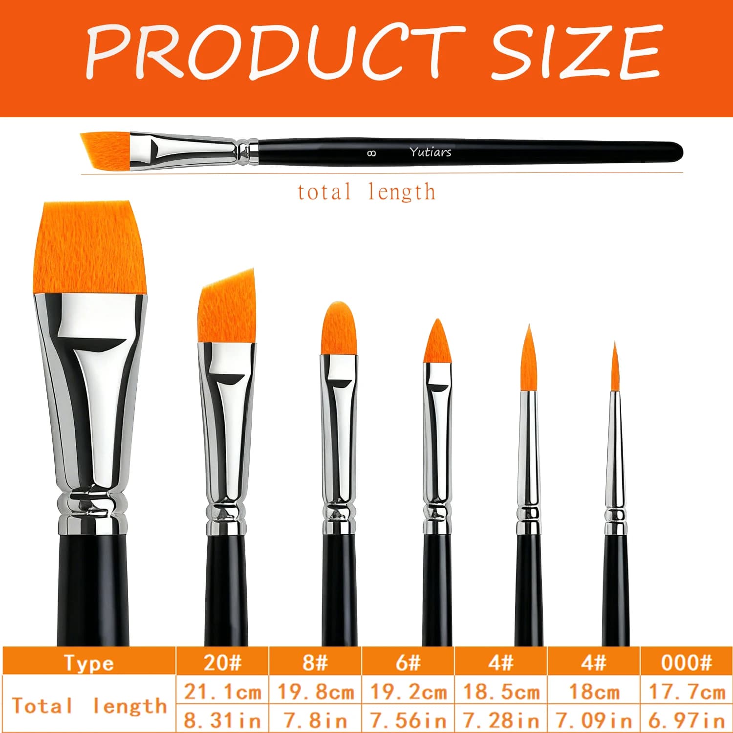 Kit de pinceaux de peinture pour le visage, 6 pièces, pinceaux d'art de qualité professionnelle pour