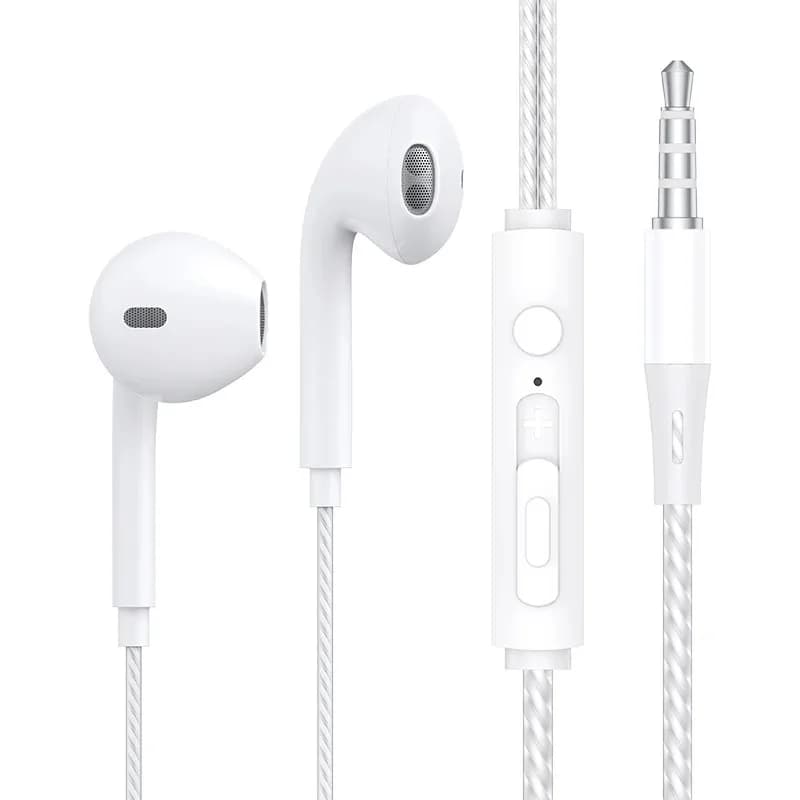 Écouteurs intra-auriculaires filaires, qualité sonore HiFi, micro HD intégré, prise AUX universelle 