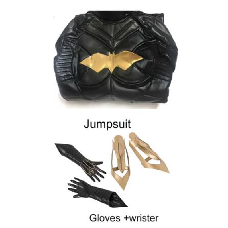 Arkham Knight-Costume de Cosplay Barbara Gordon pour Femme, Chauve-souris de Combat Trempé avec Cape