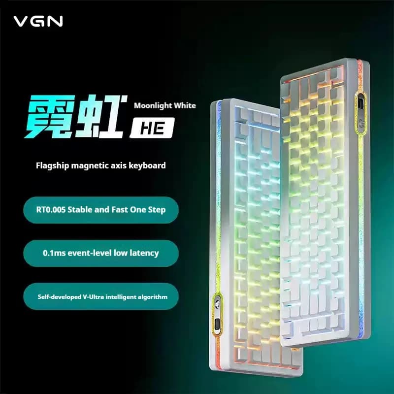 Vgn – clavier à interrupteur magnétique néon, 0.1ms, faible latence, taux d'orientation 8k, 75 jeux,