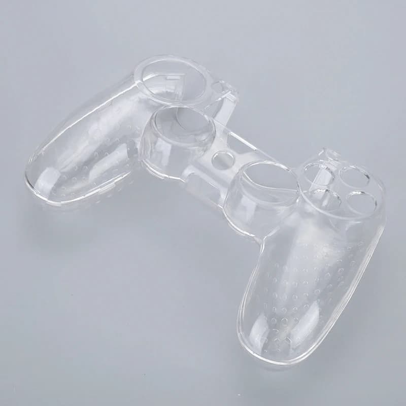 Étui transparent en PC rigide, protection transparente pour manette PS4, solution de rangement, styl