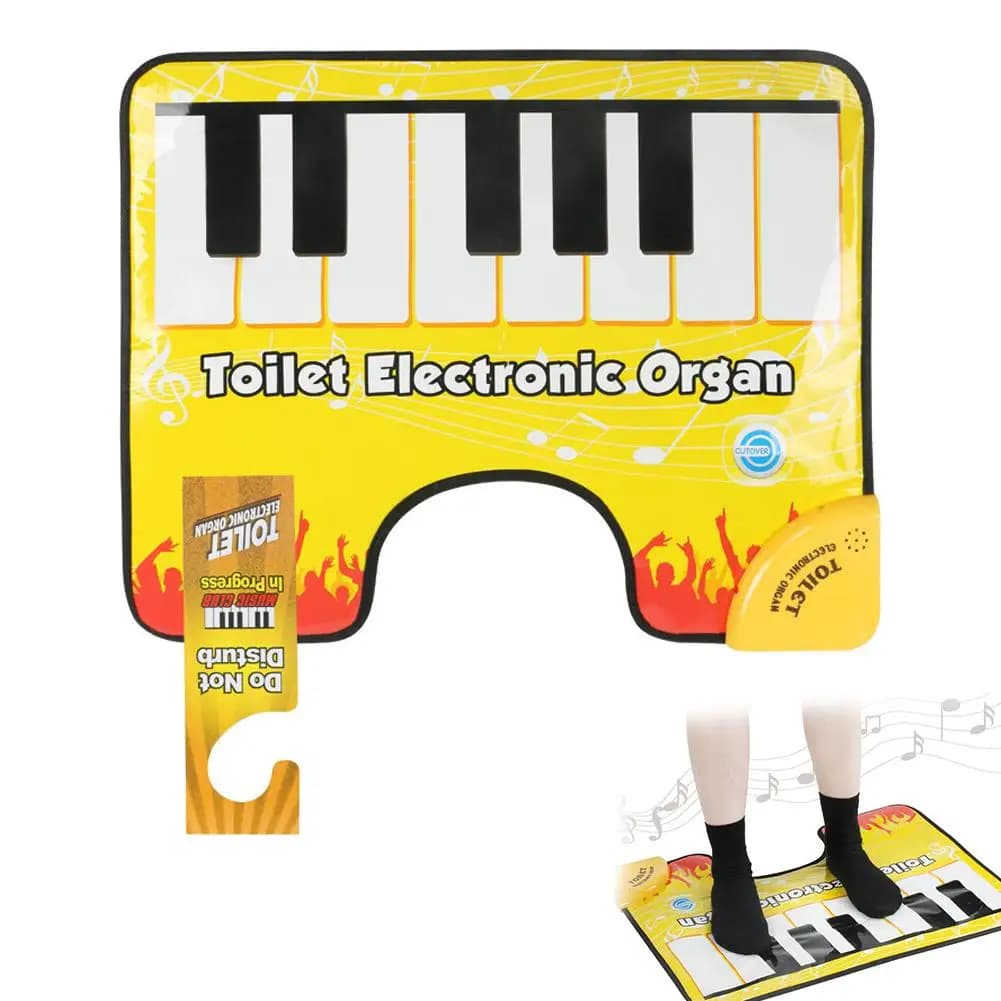 Tapis de Piano de toilette, salle de bain, bout drôle, clavier musical, tapis de sol de toilette, po
