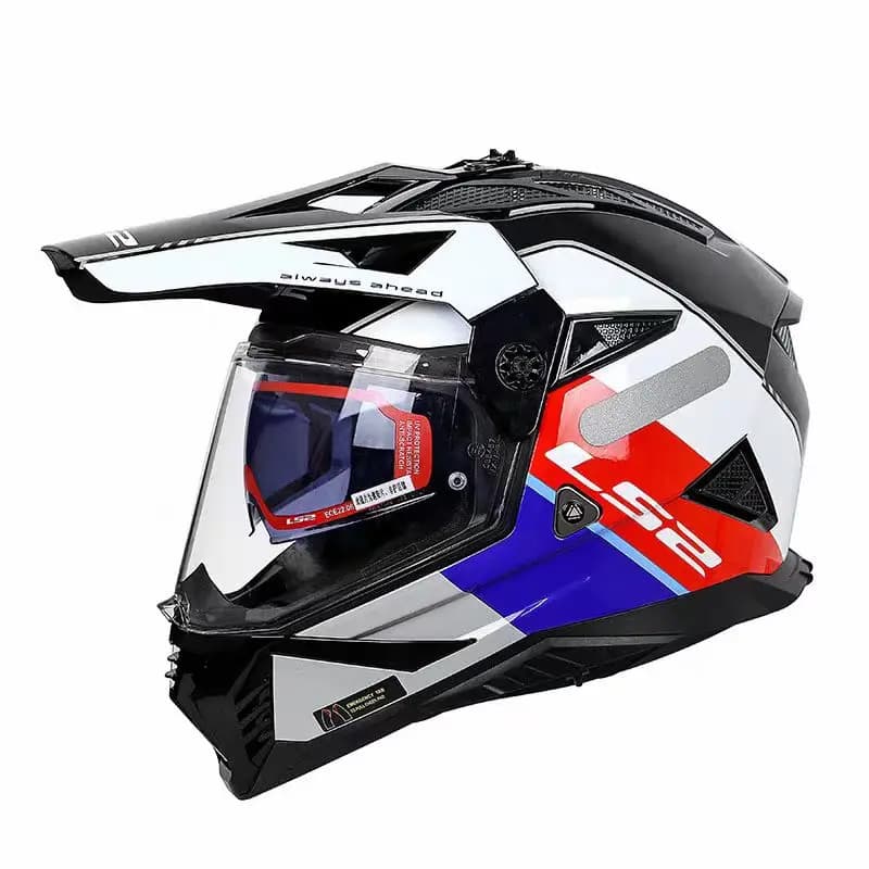 Casque de moto ADV LS2 PIONEER II pour homme, double vision, casque moto LS2 MX702, casque de moto d