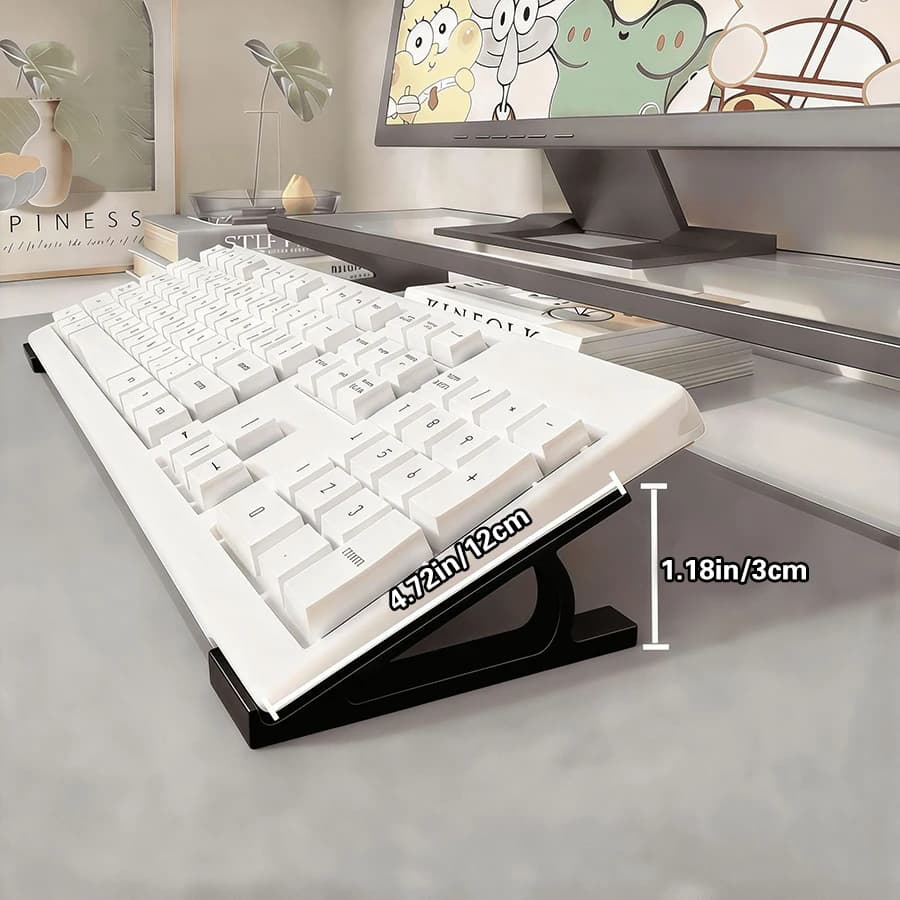 1 paire de supports de hauteur réglable pour clavier, support de bureau pour tablette et téléphone, 