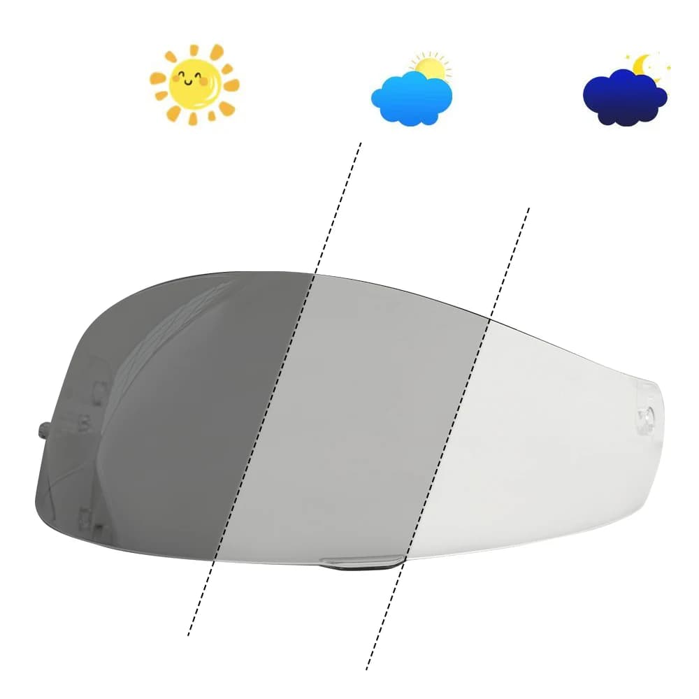 Visière photochromique pour casque de moto, compatible avec les visières de casque HJC C91N HJ-17 C9
