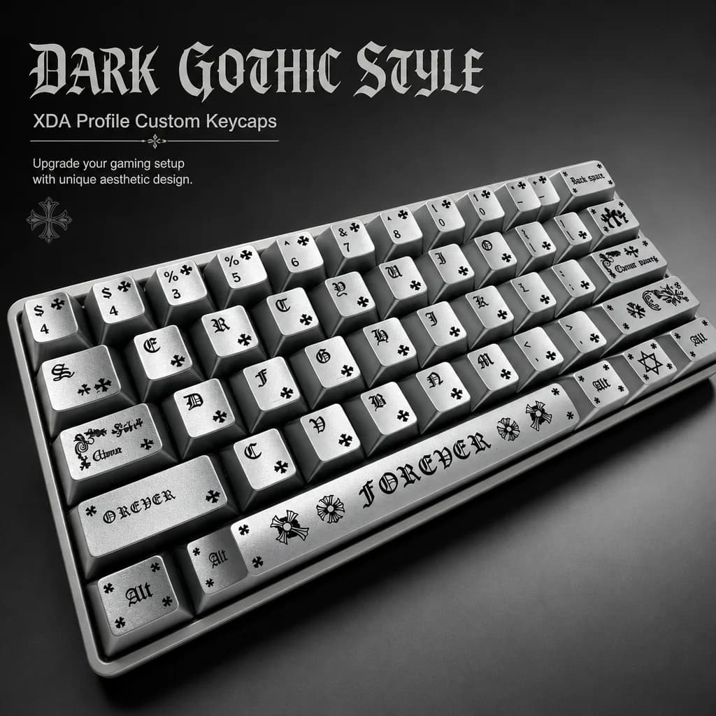 Clavier à design croisé, profil XDA, touches en PBT avec sublimation de teinture, clavier mécanique 