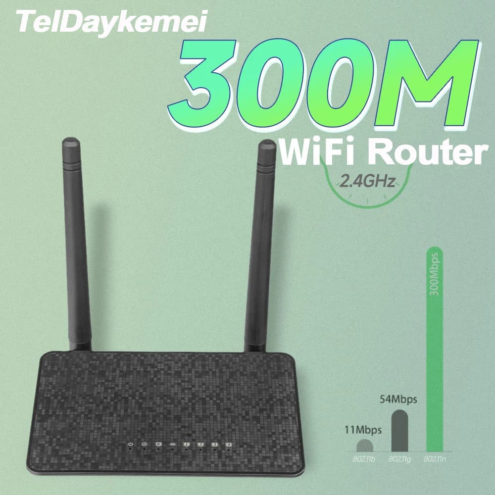 Répéteur de portée Wifi routeur sans fil 300M, avec antennes à Gain élevé 5x6dBi, extension Wi-Fi à 