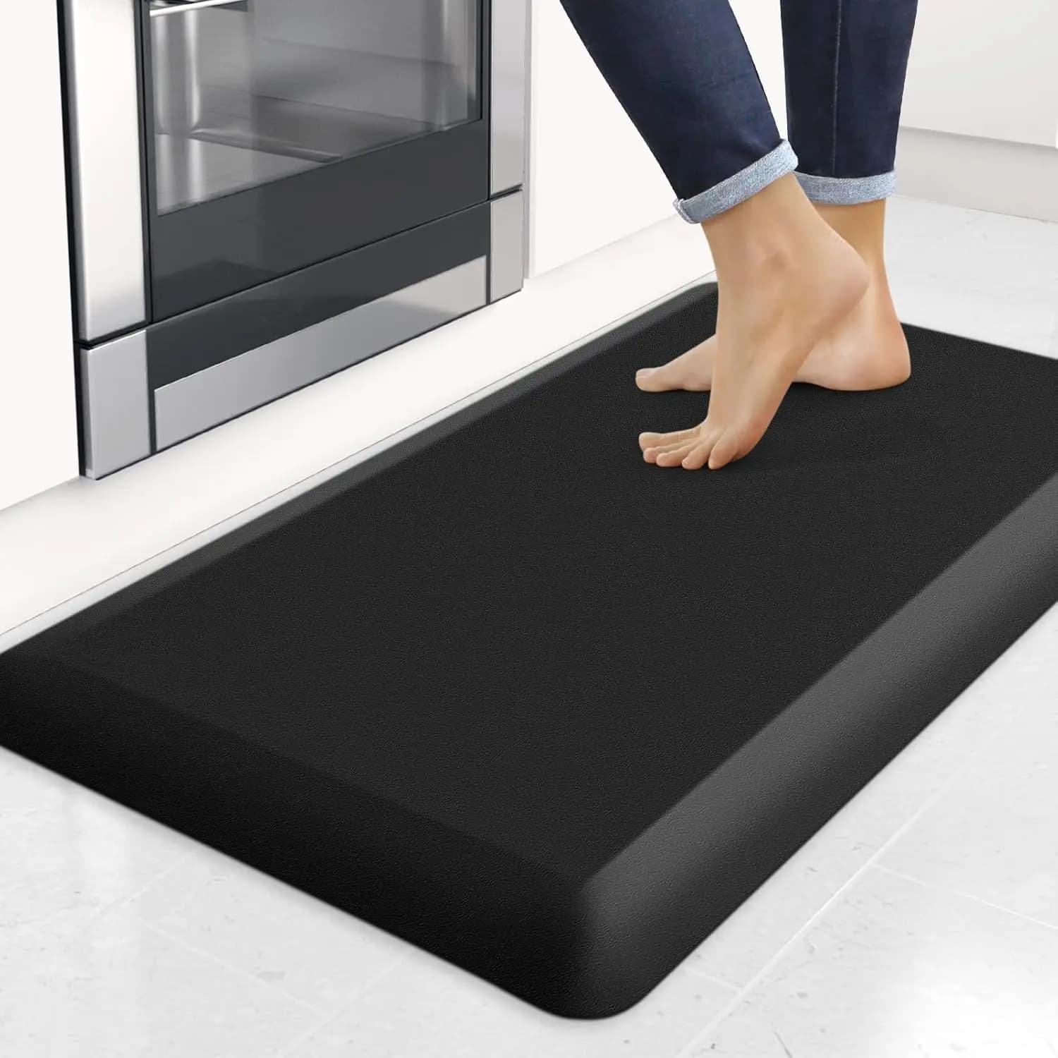 Tapis de cuisine épais de 4/5 pouces pour sol, tapis de cuisine pour bureau debout, antidérapant, pl