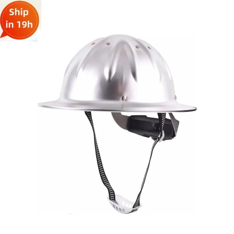 ANSI – casque de sécurité de Construction antistatique en aluminium, pare-soleil à bord complet, pou