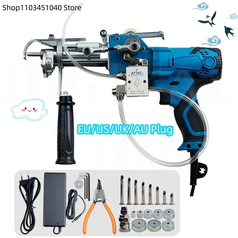 Pistolet pneumatique pour touffetage de tapis, à poils longs de 20 à 60mm, AK-III 2 en 1, pistolet d
