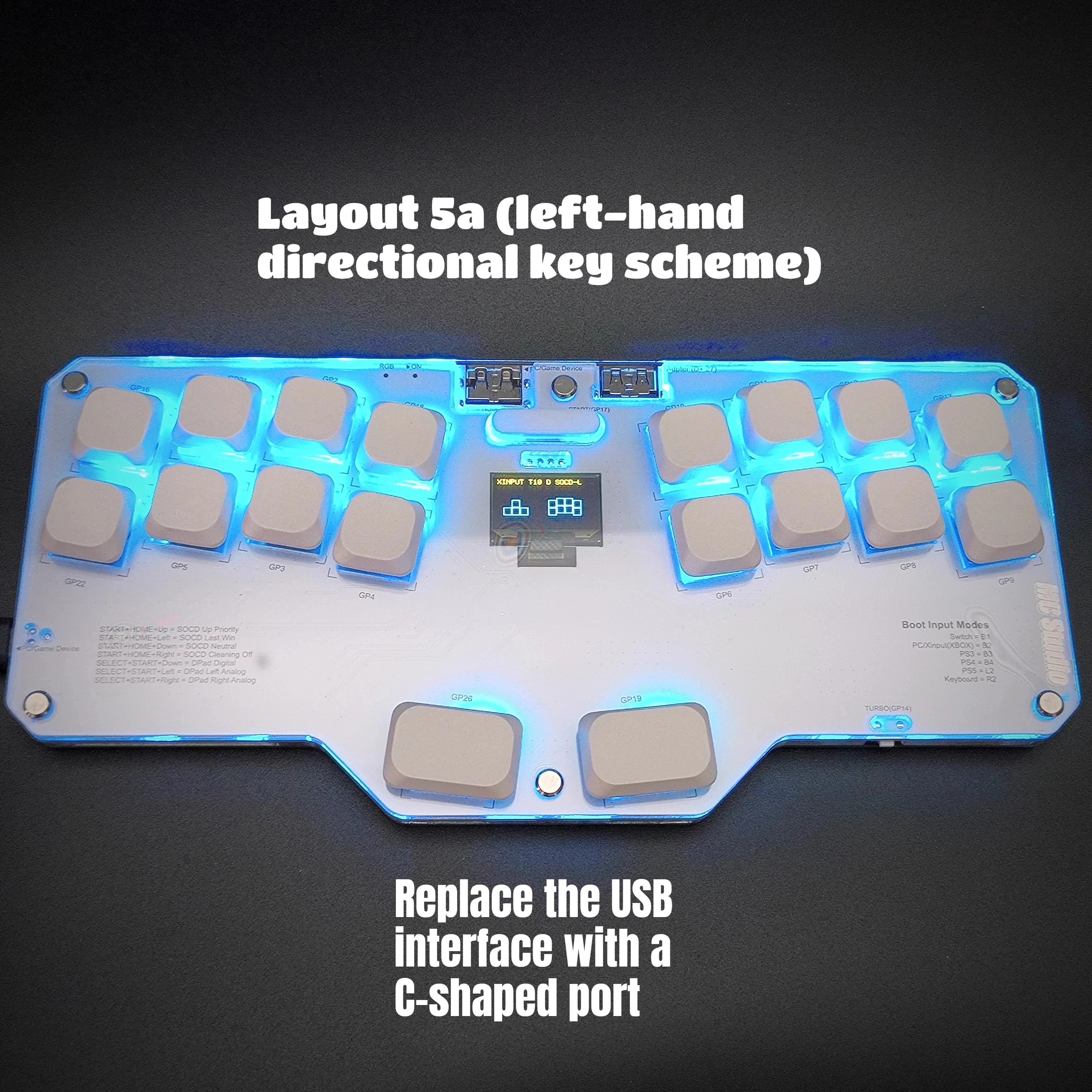 Clavier de jeu ergonomique personnalisable MCStudio MIXBOX pour Street Fighter King Steam – Accessoi