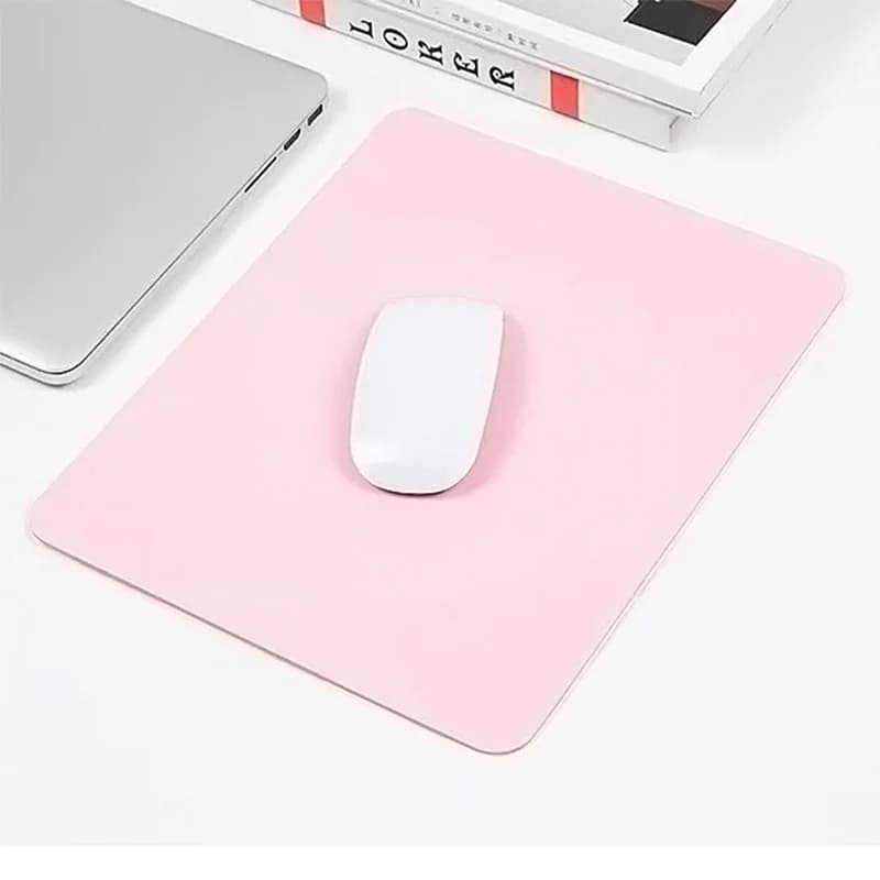 Tapis de souris en PU de couleur unie, antidérapant, pour jeu, bureau, étanche, anti-rayures, facile