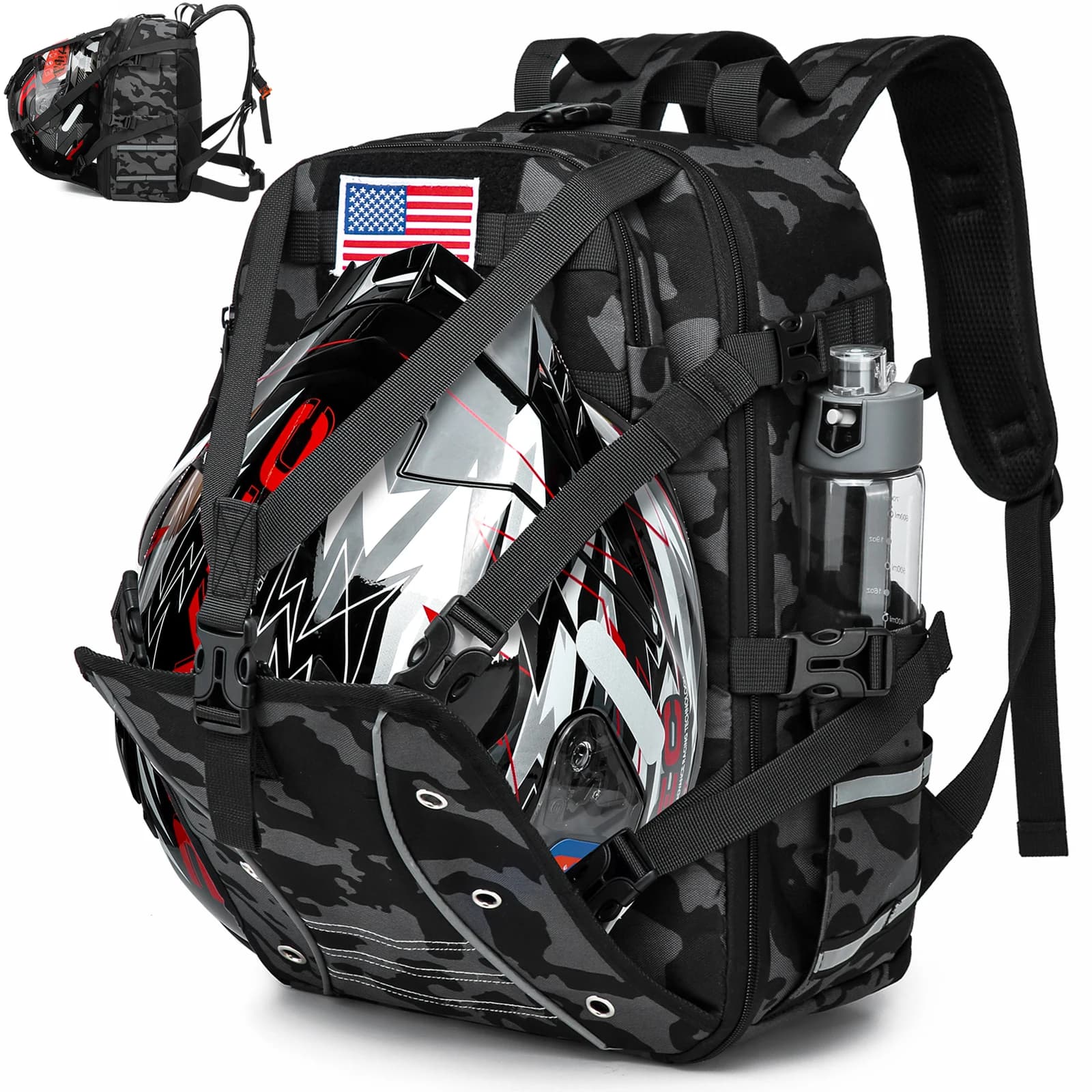 30L casque de moto sac à dos multifonction équitation sac à dos cavalier cyclisme casque stockage sa