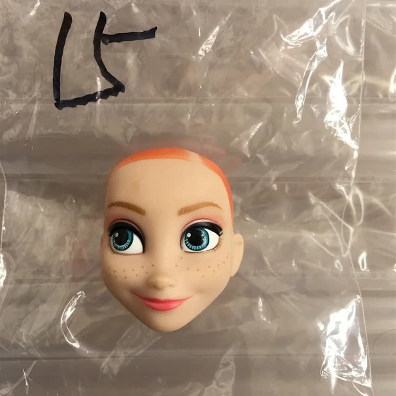 DISNEY poupée têtes chauve cheveux rouges roi reine Alice têtes de poupée avec maquillage bricolage 