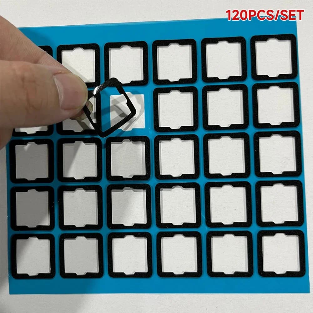 Autocollant pour interrupteur de clavier mécanique, 120 pièces, mousse d'amortisseur de bruit, Film 