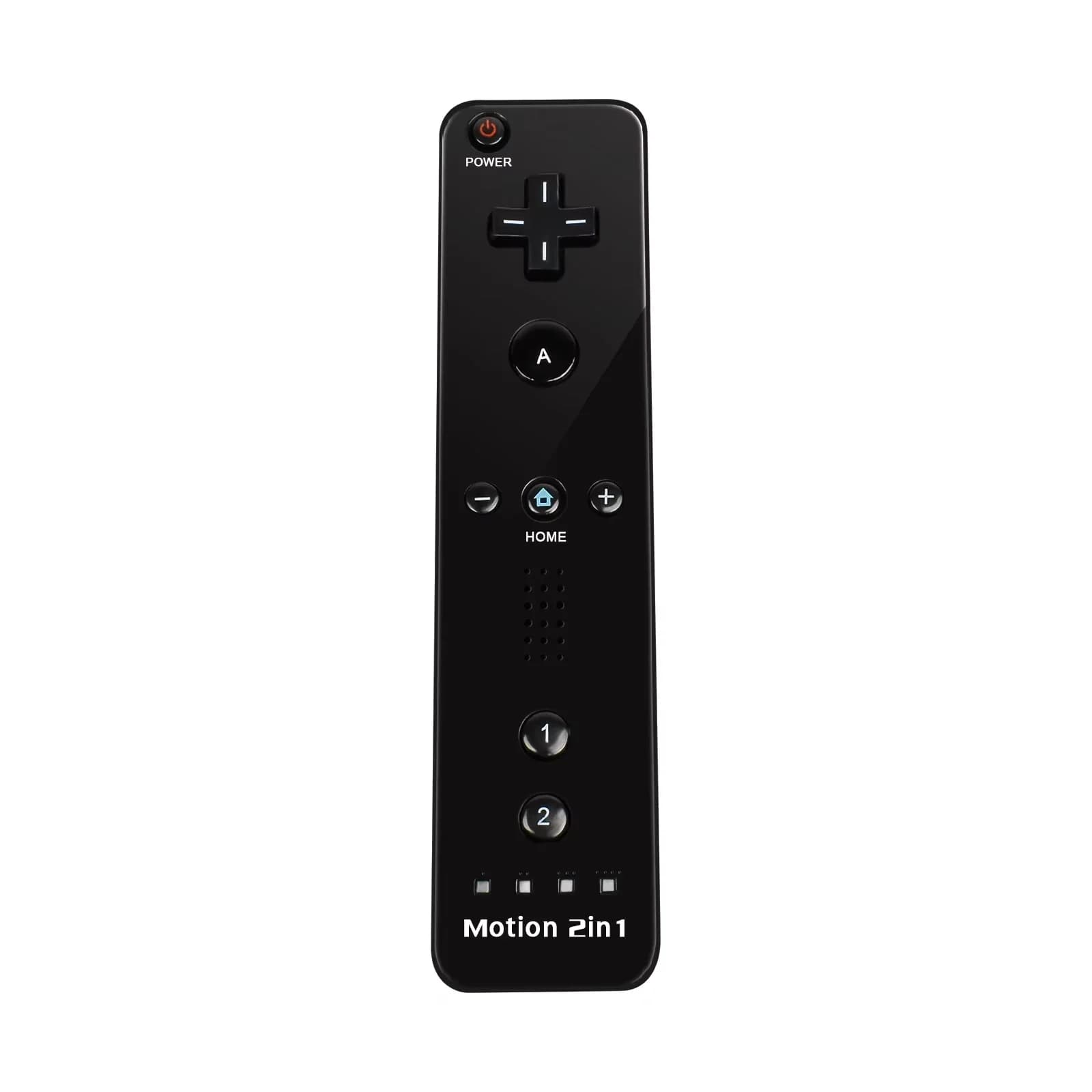 Manette Motion Plus 2 en 1 pour Nintendo Wii/Wii U/Wii Mini avec coque en silicone et sangle compati