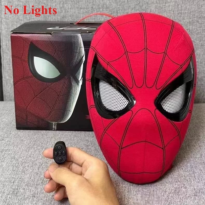 Masque de Spider-Man avec télécommande, yeux mobiles et lumières LED, modèle de super-héros, jouet d