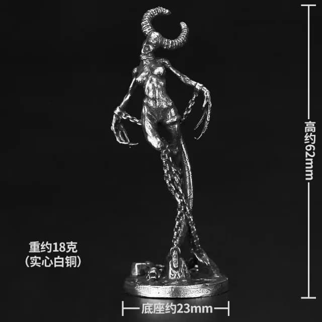 Figurine de guerrier tribal vintage en métal, modèle de collection fait main, soldat de la tribu sau