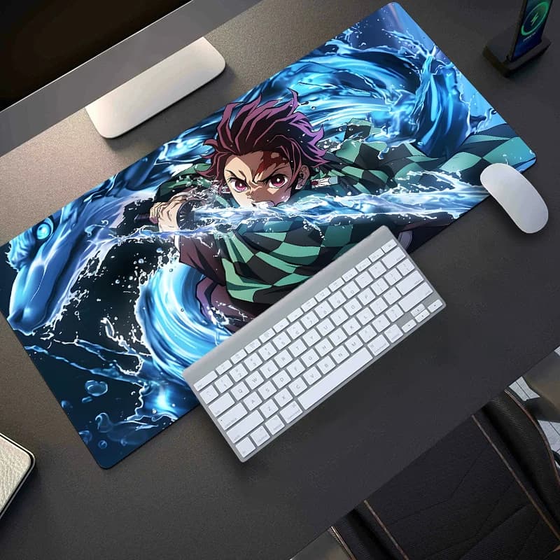 Tapis de souris Demon Slayer pour ordinateurs portables de jeu, clavier, accessoires de bureau, prot
