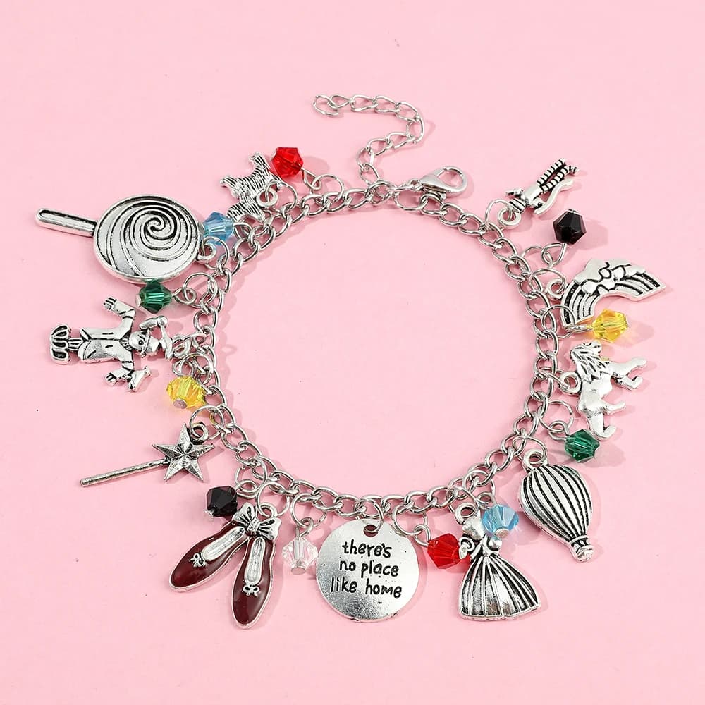 Bracelets le magicien d'oz pour femmes, pendentifs en chaîne, accessoires Vintage, bijoux à breloque