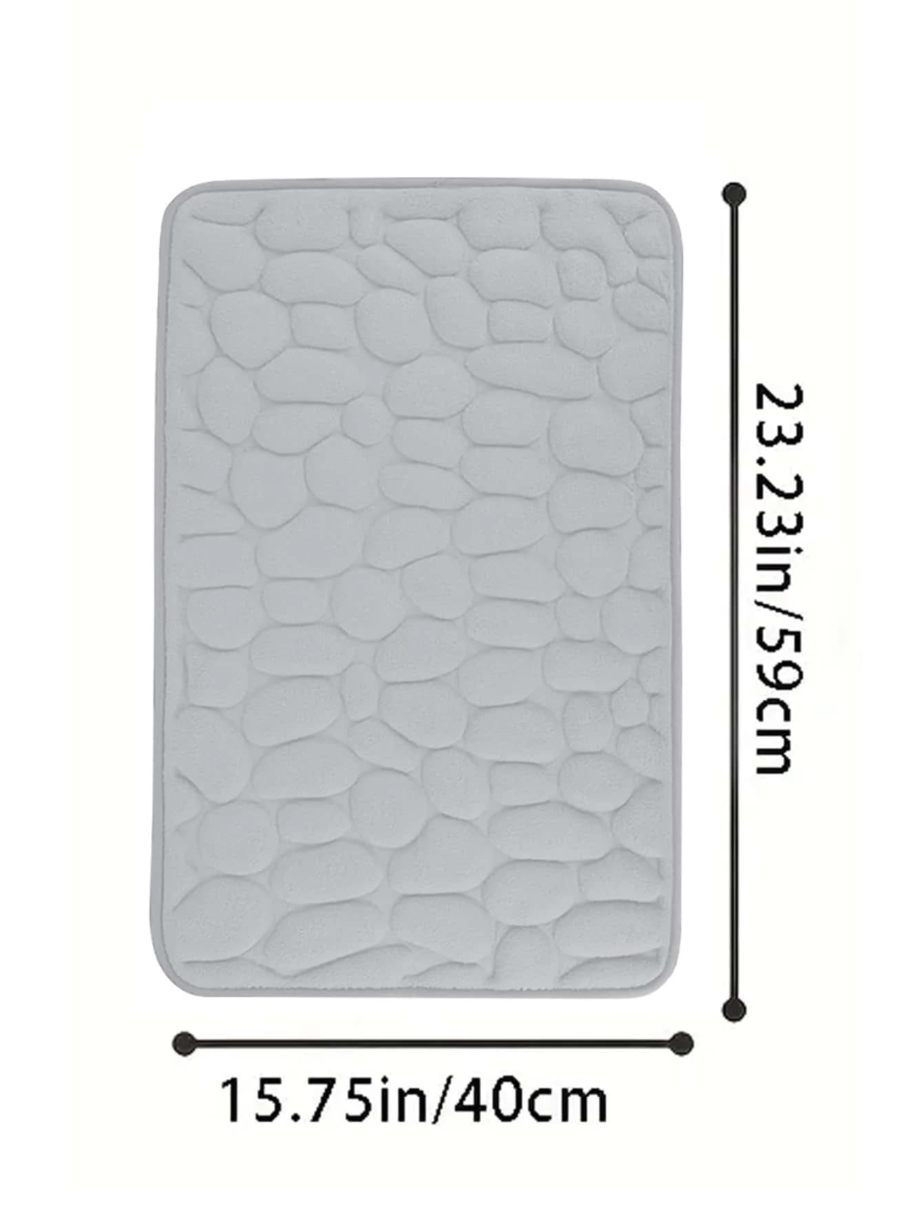 Tapis de bain antidérapant à motif pavé, tapis absorbant l'eau, lavable, pour sol de baignoire, tapi
