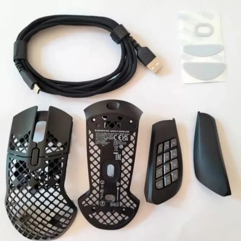 Coque de souris pour steelseries Aerox 9, coque d'usine de souris sans fil, câble de souris