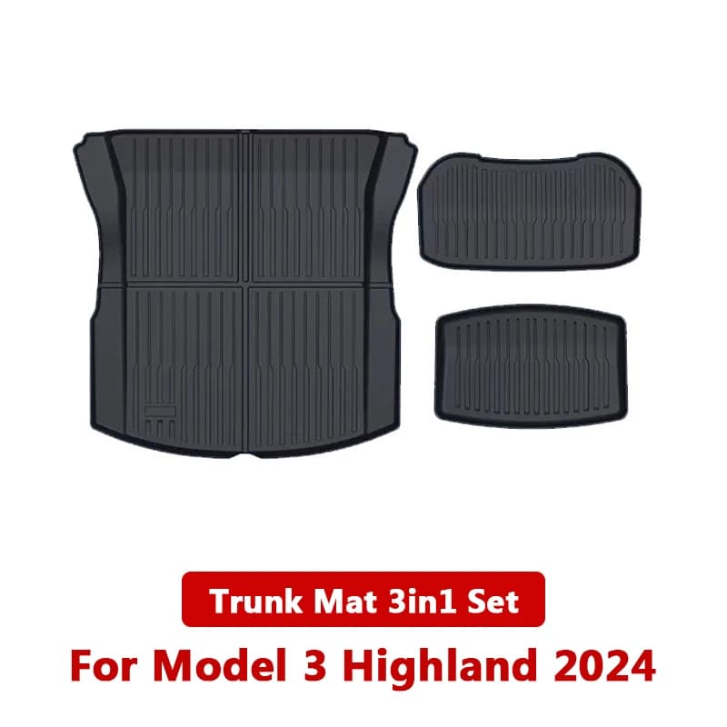Tapis de sol en TPE pour Tesla modèle 3 Highland 2024, imperméable, résistant aux intempéries