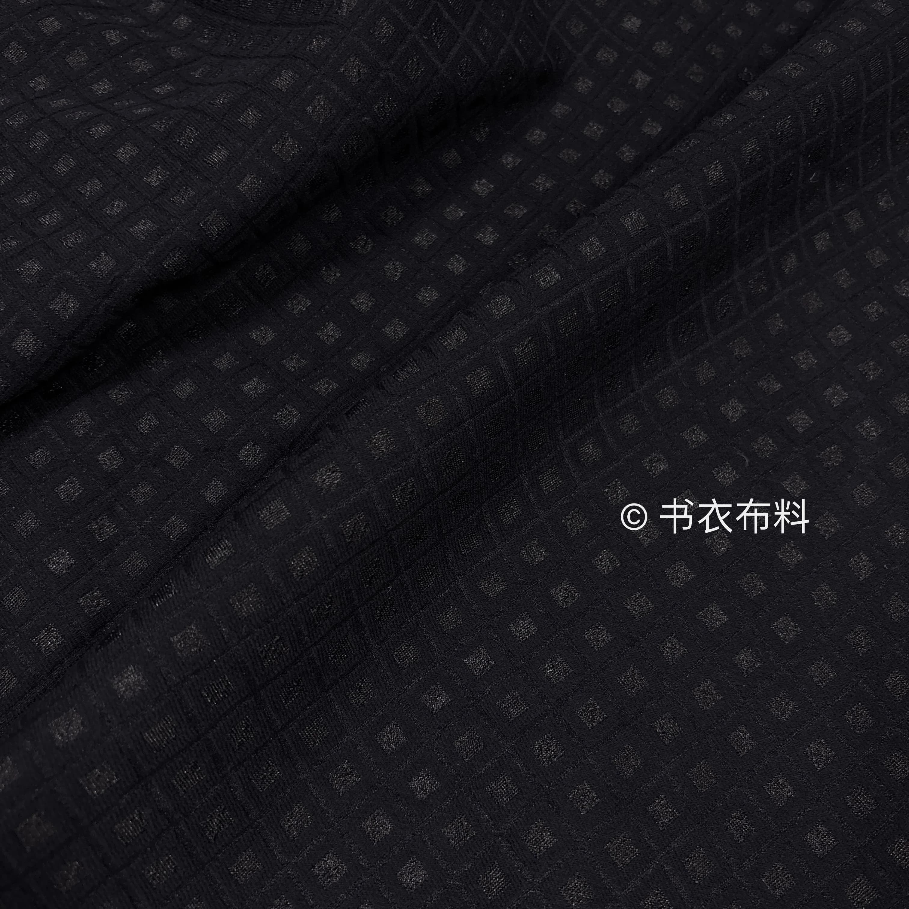 Rideaux Jacquard de couleur bleu marine, tissu brodé pour pantalon de costume de Style Vintage Hanfu