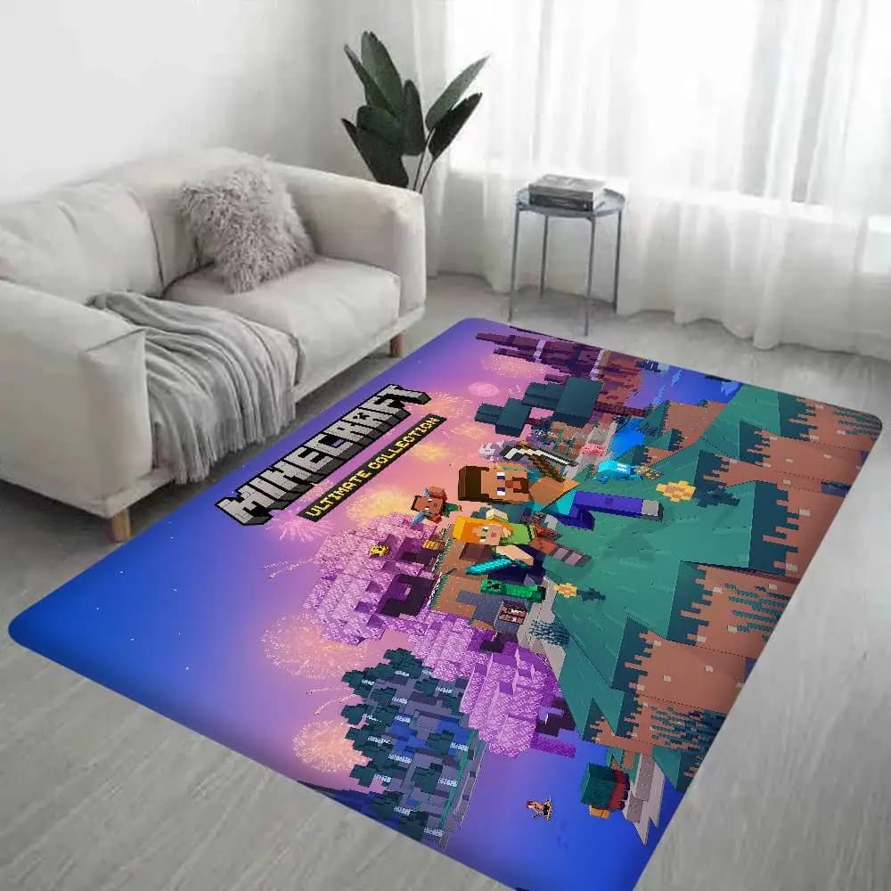 Tapis de sol M-Minecraft pour jeu Sandbox, moins cher, antidérapant, moderne, pour salon, balcon, ta