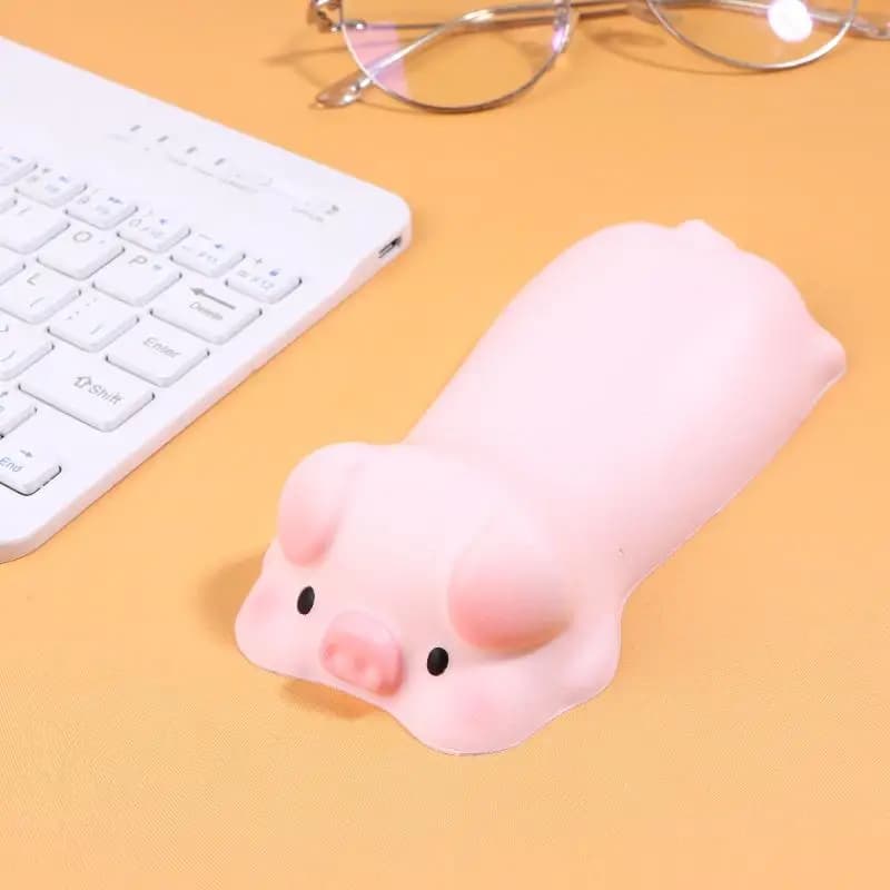 Repose-poignet ergonomique en forme d'animal de dessin animé, support doux pour la main de la souris
