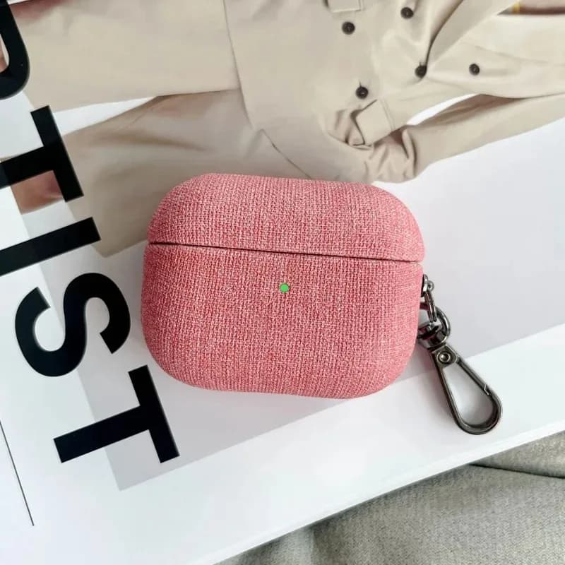 Étui Airpods Pro2 en tissu pour Apple Airpods 4 3 2 1 Pro 2, avec clé, fermoir en métal, housse pour