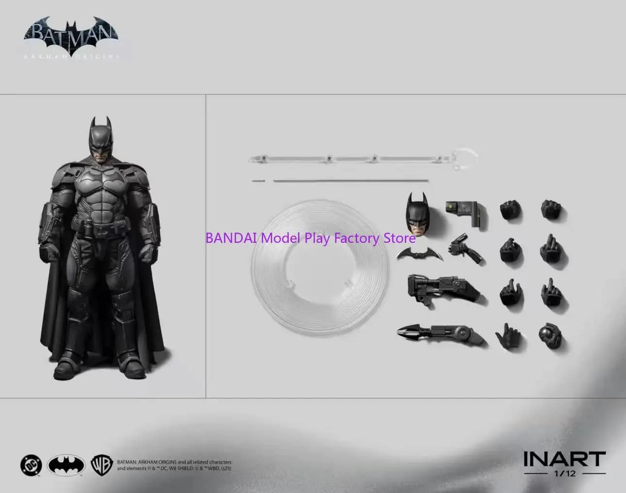 En stock maintenant INART 《Batman: Arkham Origins》Figurine d'action Batman 1/12 Soldier Standard Edi