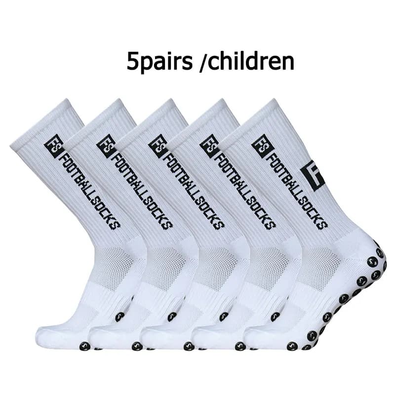 Chaussettes de football respirantes pour enfants et adolescents, chaussettes de sport carrées en sil