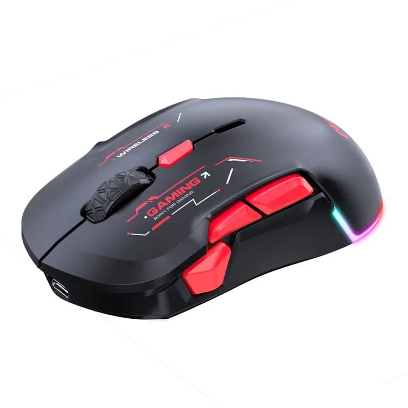 MKESPN W12 souris de jeu Macro 10 boutons les deux mains sans fil Bluetooth multicanal Tri-mode gran