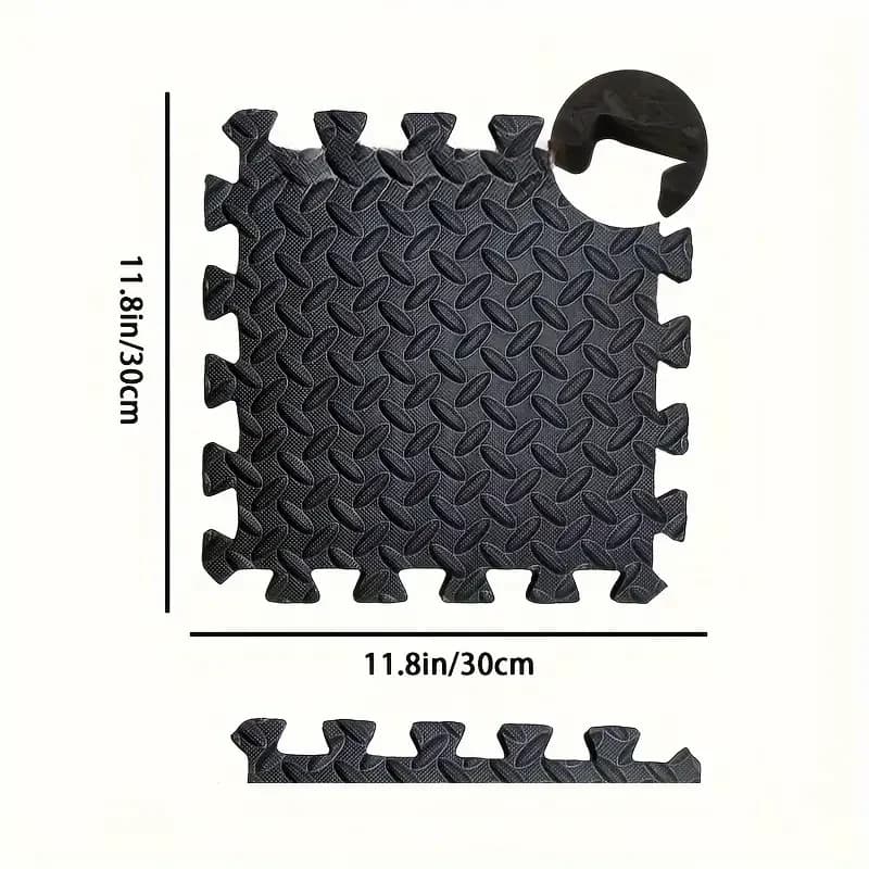 Tapis de Fitness Puzzle 20 pièces, tapis de sol en mousse imbriqué Double face, tapis antidérapant E