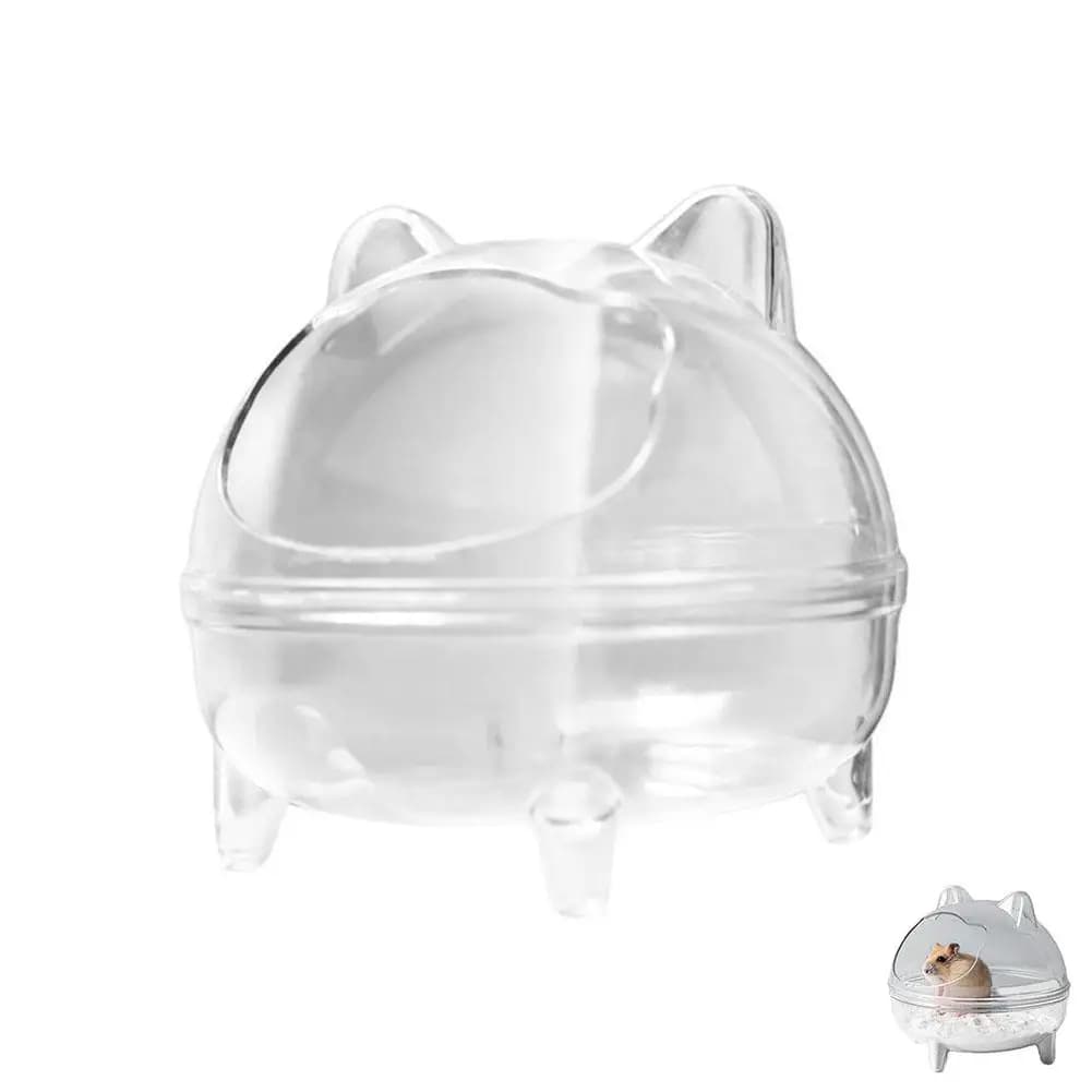 Baignoire transparente S/M/L pour hamsters, petite boîte de bain en plastique pour souris, idéale po