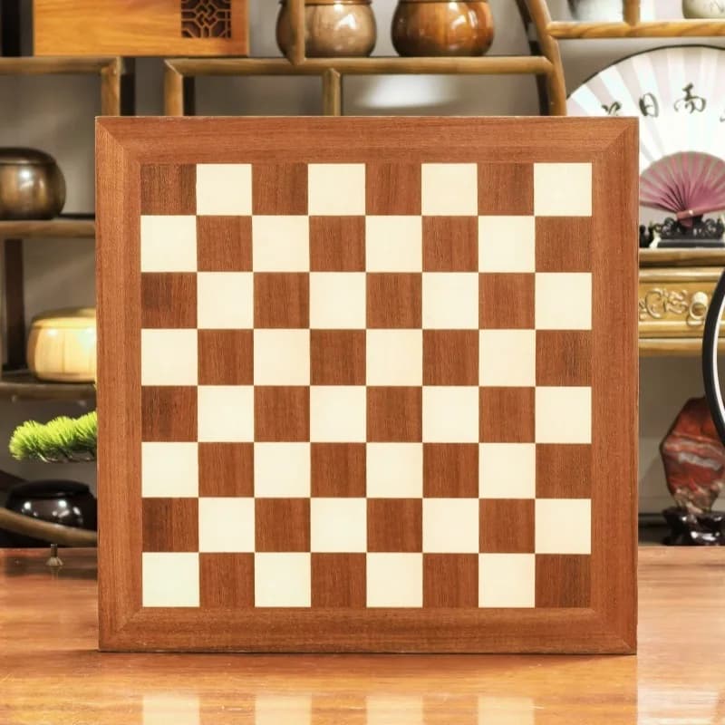 Échiquier international en bois – Jeu d'échecs haut de gamme en bois massif avec pièces, jeu de stra