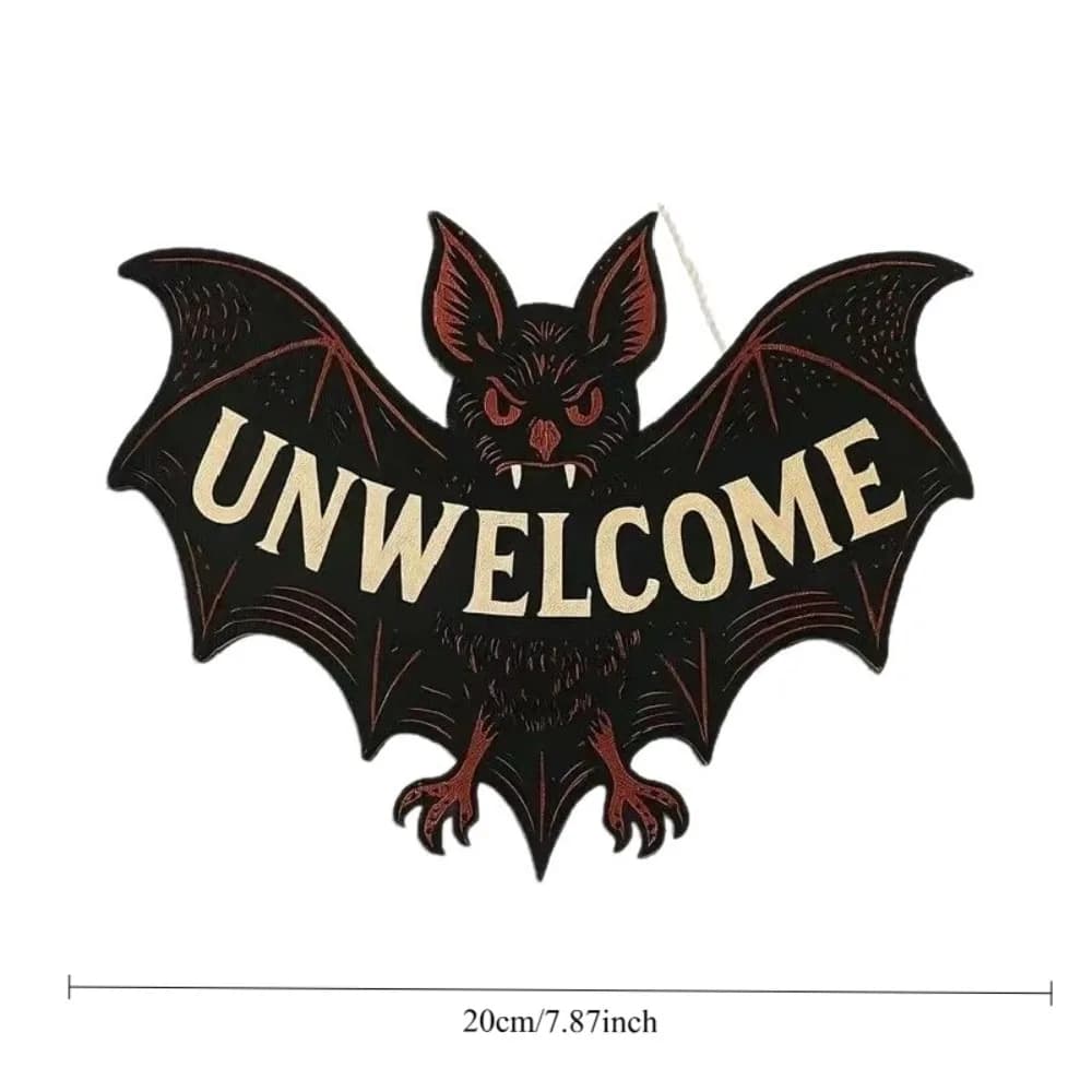1 pièce Pendentif chauve-souris en bois sur le thème d'Halloween, accessoires de décoration pour la 