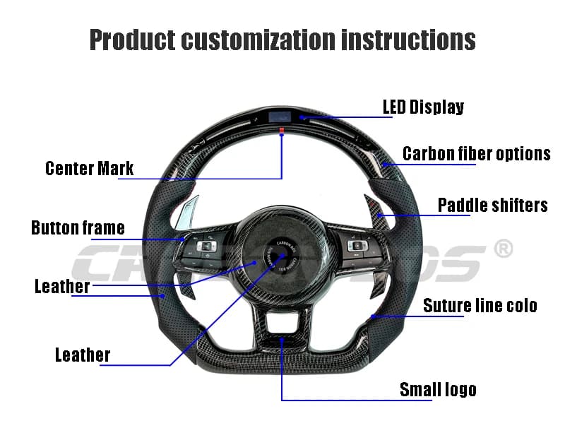 Accessoires de voiture pour Ford, volant noir en fibre de carbone pour Ford Xr6 Fg Mk2 Ford Falcon, 