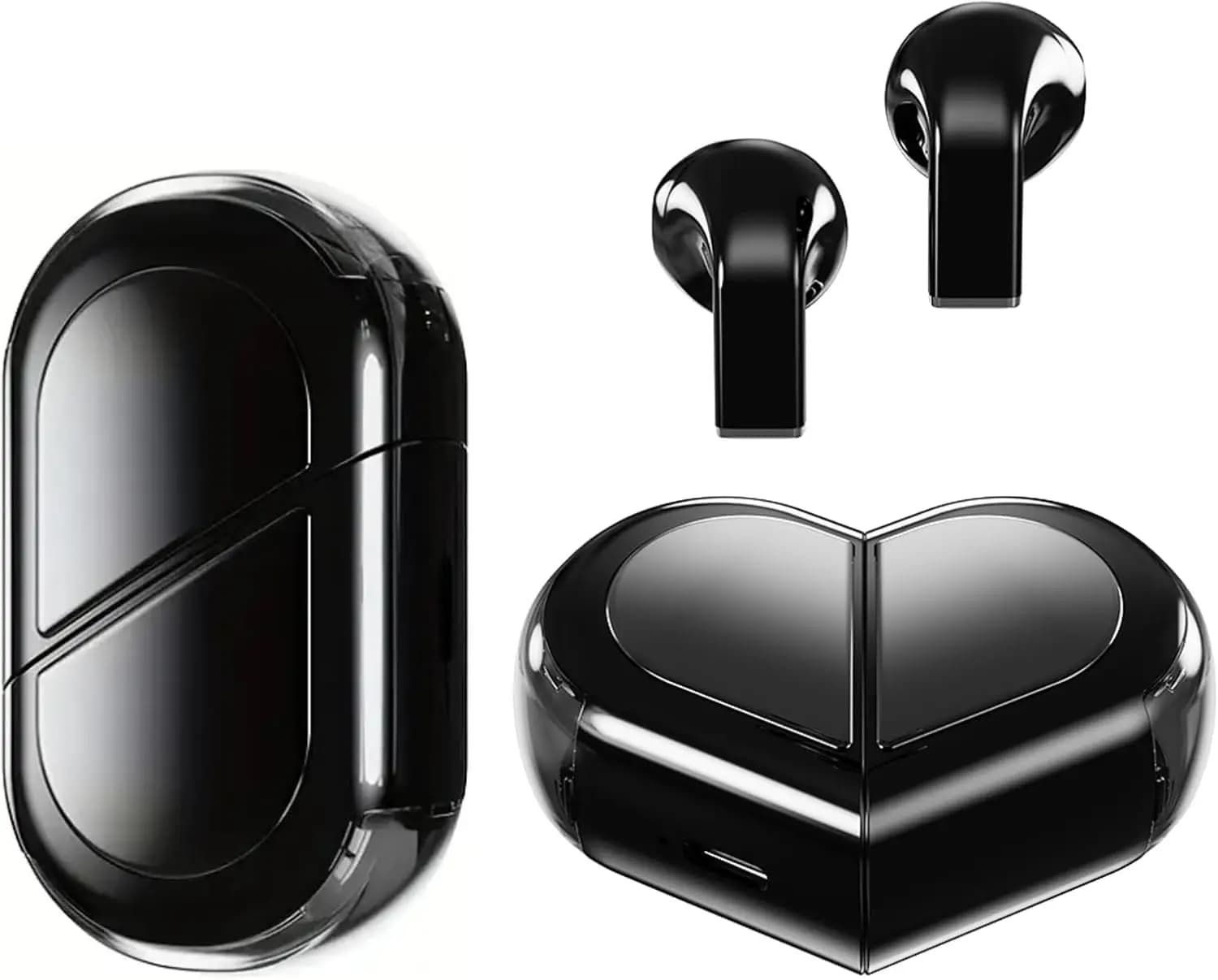 (cadeaux pour les filles) écouteurs Bluetooth sans fil rotatifs en forme de coeur casque sonore HIFI