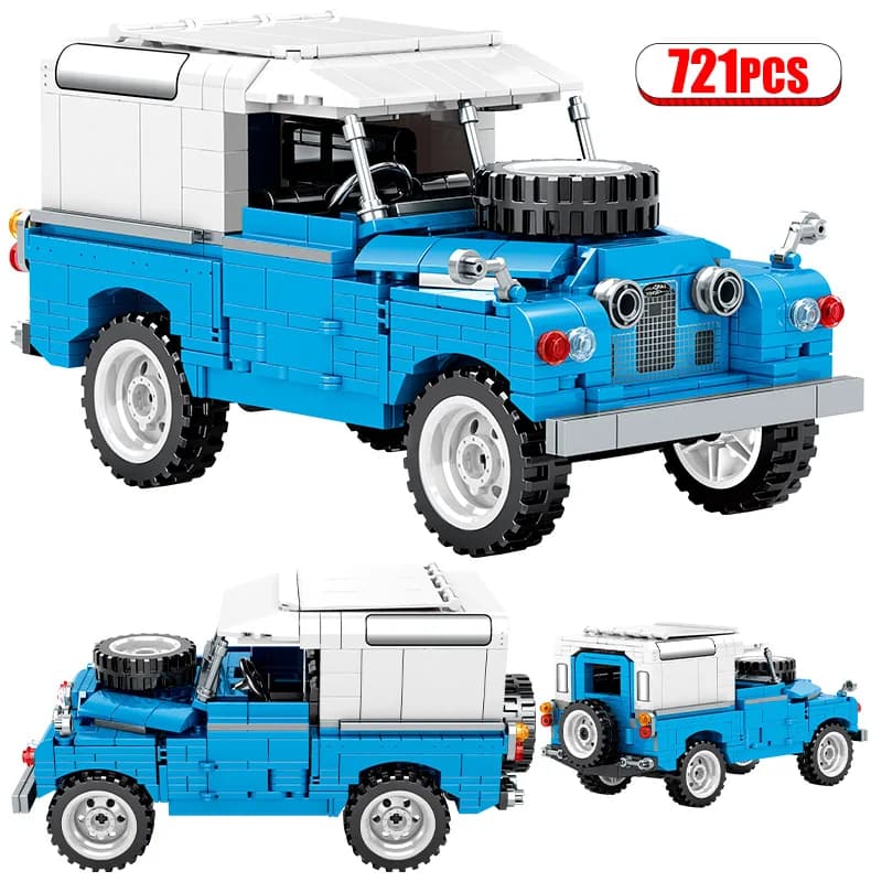 721 pièces ville rétro mécanique hors route véhicule bloc de construction Roadster voiture de course