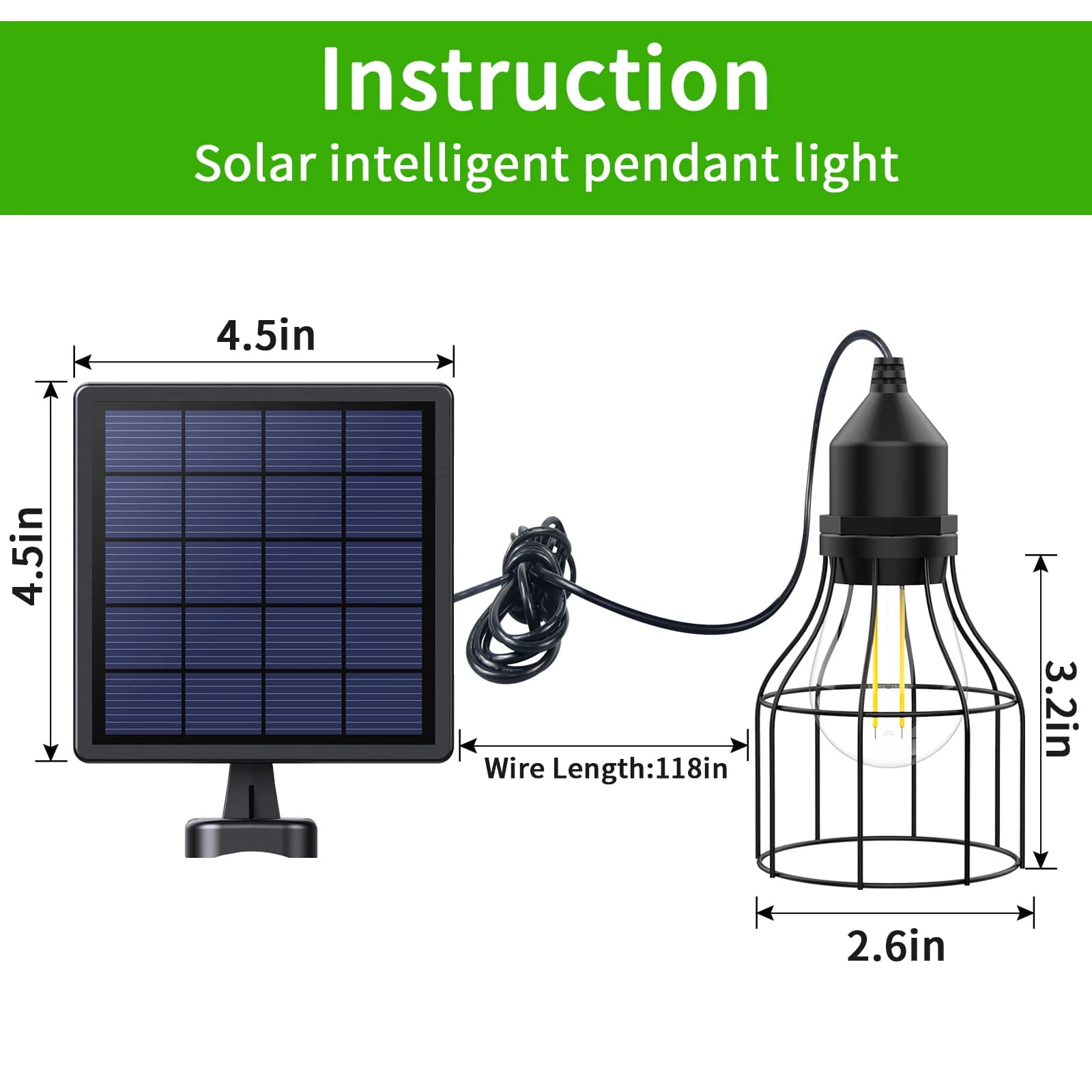 Lampe à suspension solaire Intelamp décoration extérieure de maison et de jardin lampes suspendues s