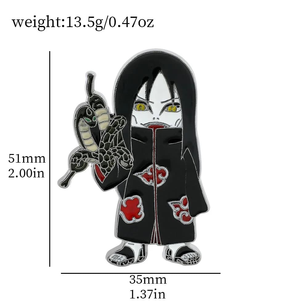 Broche en émail Naruto Akatsuki, nuage rouge, dessin animé, sac à dos, décoration de collier, Badge 