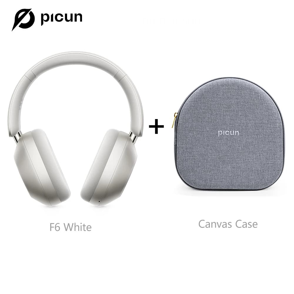Picun-Casque Bluetooth à suppression active du bruit F6, suivi de la tête ANC, audio 3D, casque sans
