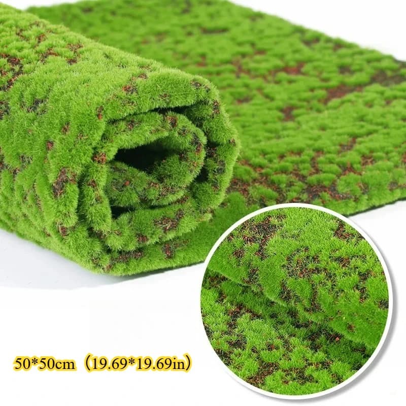 Tapis en gazon artificiel 50x50cm, fausse pelouse en mousse, rouleau de gazon paysager pour jardin, 