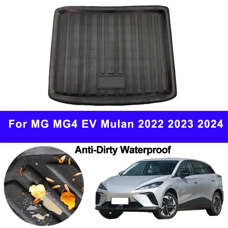 Tapis de sol de coffre pour MG MG4 EV Mulan 2022 2023 2024, doublure de cargaison de coffre d'oreill