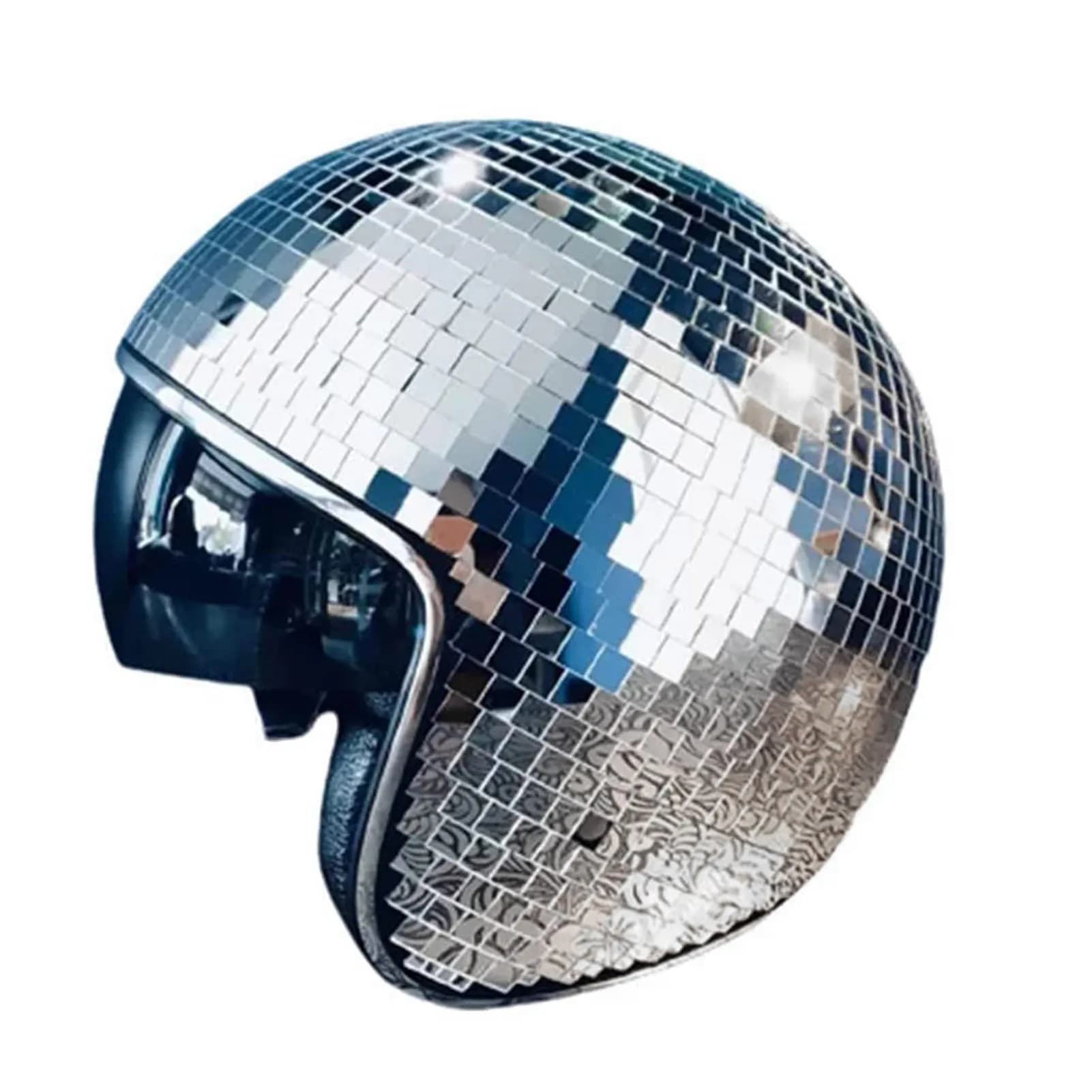 Casques de boule Disco Casques de décoration Disco avec visière rétractable Casques de boule de pail