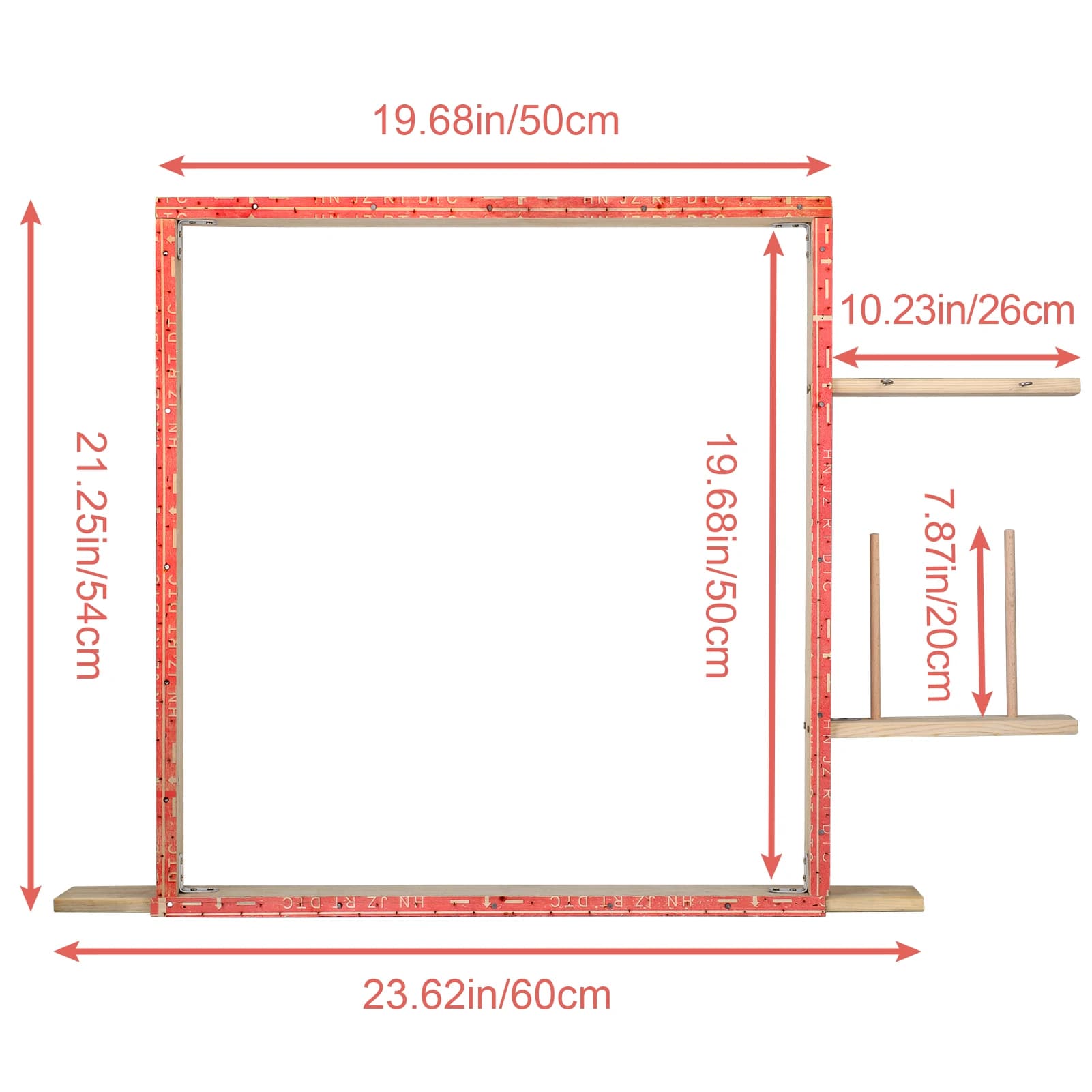 Cadre de tufting 50/60/70/80/90cm, grand cadre de tufting, cadre pour tapis, cadre pour punch needle
