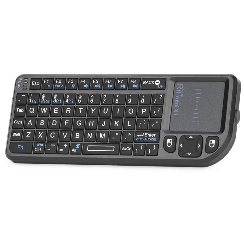 Rii Mini X1 Wireless Mini avec pavé tactile compatible avec Smart TV, TV Box, Tablette, Smartphone, 
