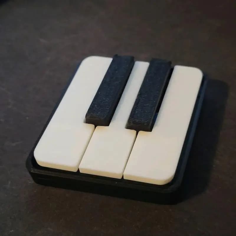 Figurine anti-stress à pression en forme de clavier de piano imprimé en 3D, idéale pour le bureau, l
